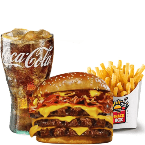 Triple cheesy bacon barbecue menu