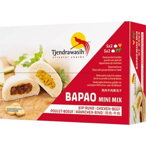 Tjendrawasih  Bapao Mini Mix Kip/Rund 800g