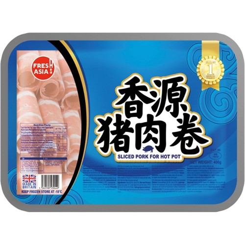 Fresh Asia  Diepvries Plakjes Varkensvlees EU 400g