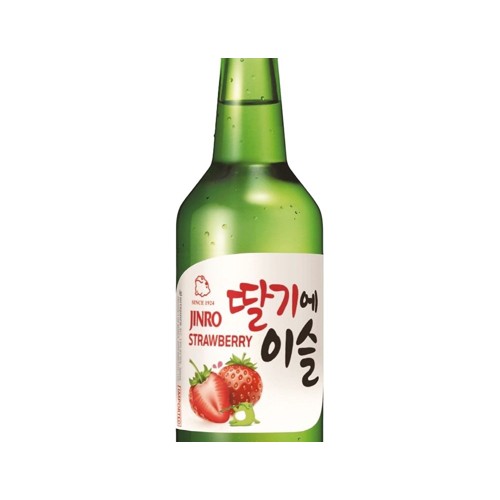 Jinro  Soju met Aardbeiensmaak Alc. 13% 360ml