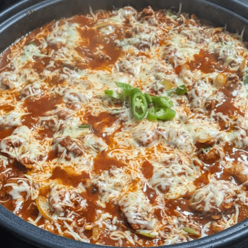 Buldak cheesy fire kip, pittige Koreaanse kip met kaas