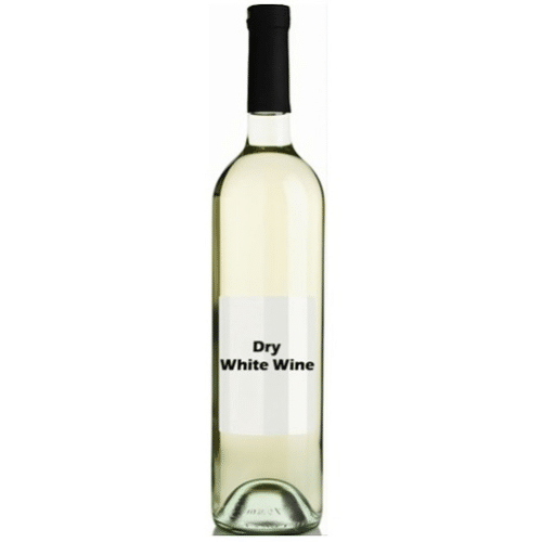 Fles witte wijn, gekoeld