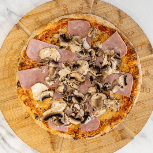 Pizza prosciutto funghi