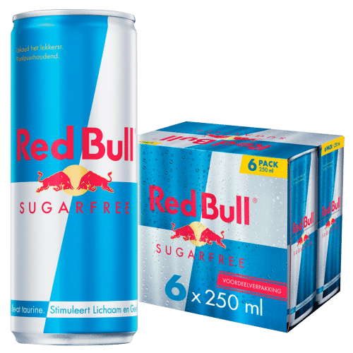 Red Bull Energy Drink Suikervrij 6x250ml