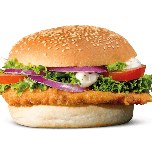 Hot chicken sandwich burger