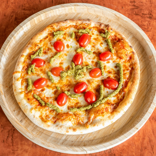 Pizza mozzarella pesto