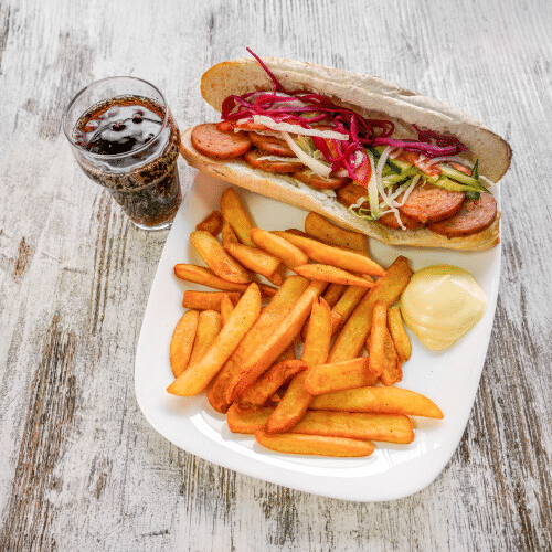Broodje grillworst menu