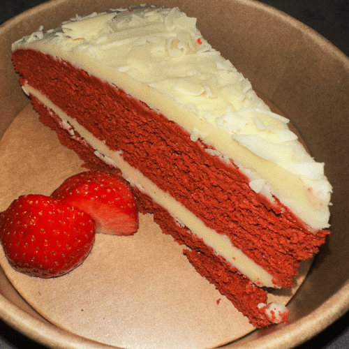 Puntje red velvet taart