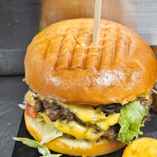 Dubbel smash burger met kaas