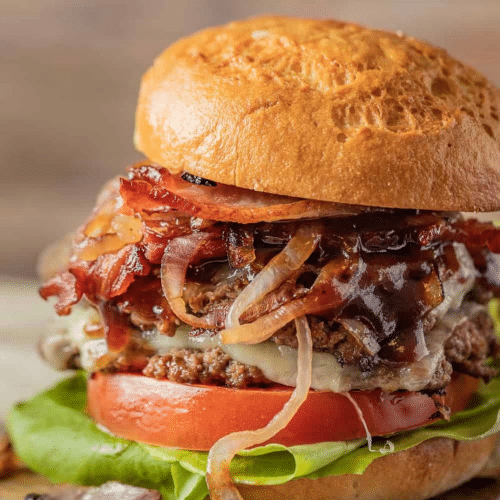 Beef bacon smash burger