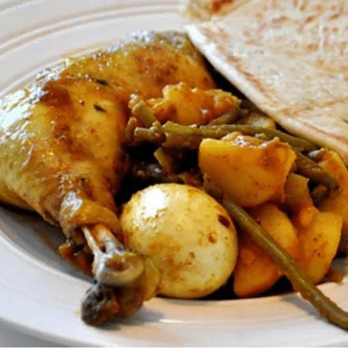Roti met kip op bot