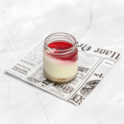 Big jar strawberry cheesecake