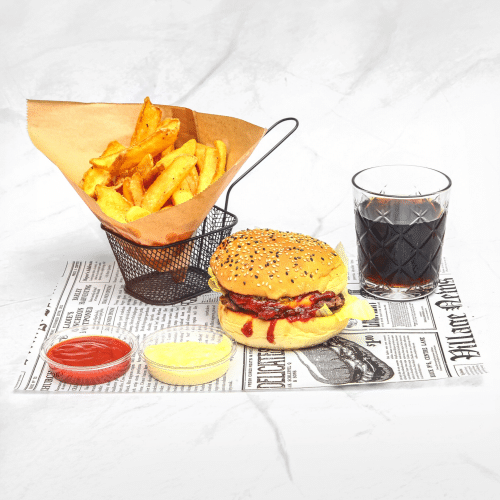 Classic smashed burger menu