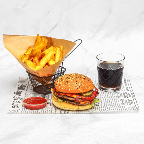 Double cheeseburger menu