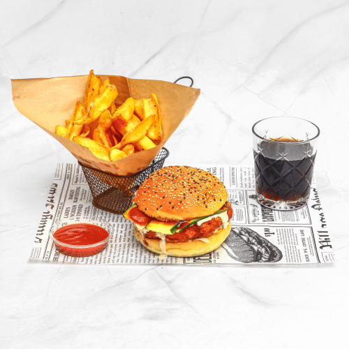 Louisiana shrimp burger menu