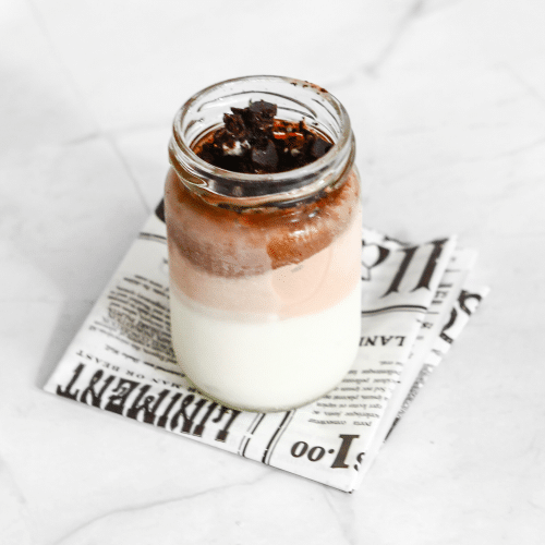 Small jar black cookies chocolate