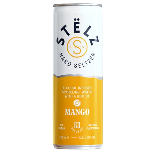 Stëlz Mango Hard Seltzer blik 250ml Gekoeld
