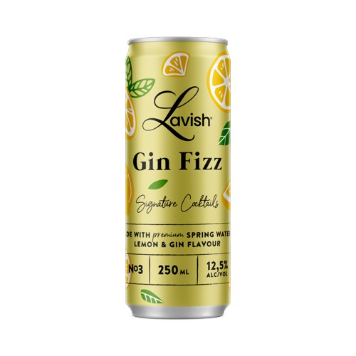 Lavish Gin Fizz blik 250ml Gekoeld
