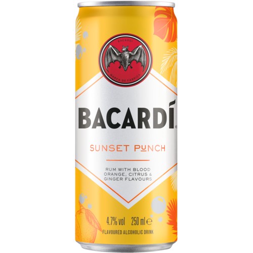 Bacardi Sunset Punch blik 250ml Gekoeld