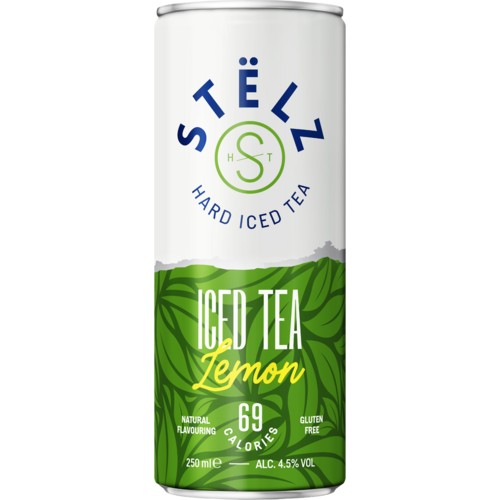 Stëlz Hard Iced Tea Lemon blik 250ml Gekoeld