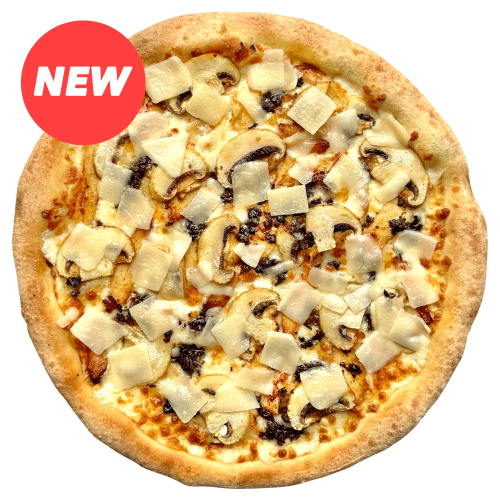 Pizza creamy truffle chicken