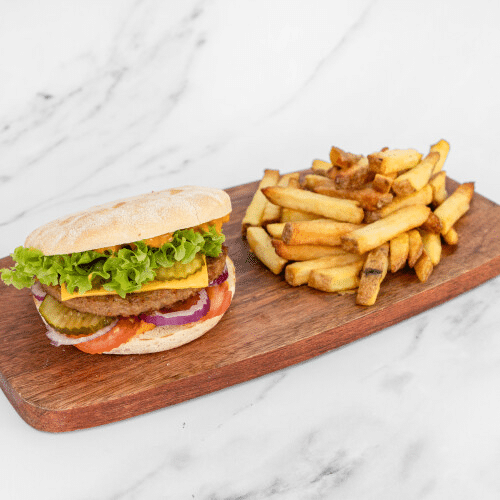 Vegetarische burger menu