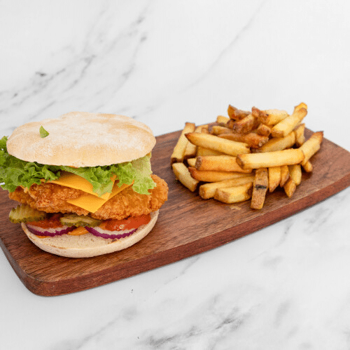 Dubbel ZZ chicken burger menu