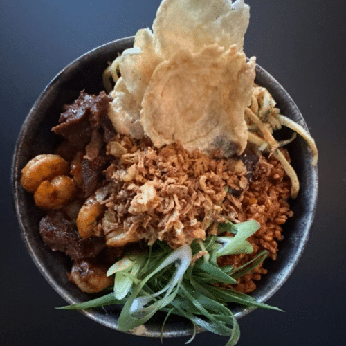 Daging sapi - udang mangkuk saté kid special