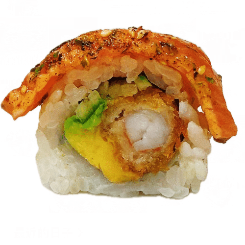 Gegrilde zalm ebi roll