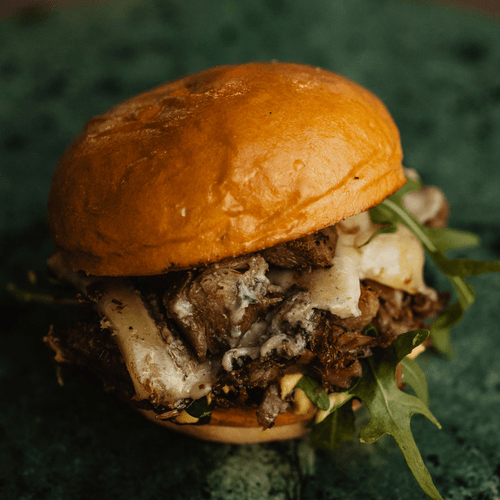 Duck burger blue