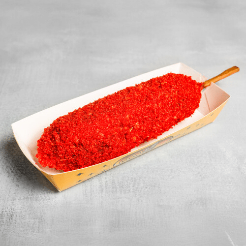 Red Cheetos corn dog