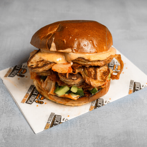Veggie burger kimchi