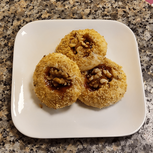 Koekjes met aardbei en walnoten 2 stuks