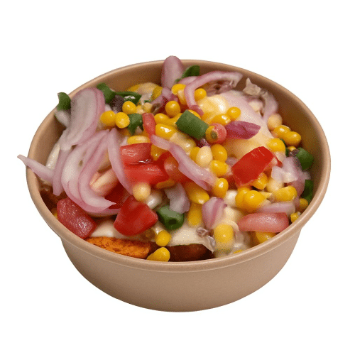 Gele rijst kip bowl