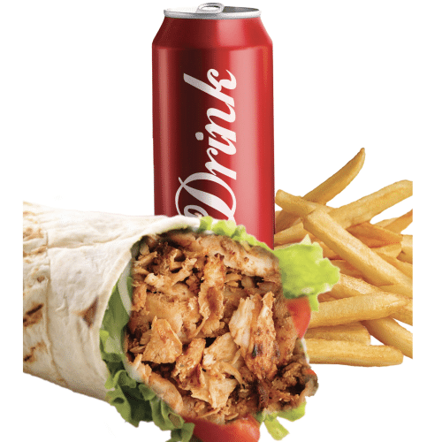 Kipdöner wrap menu
