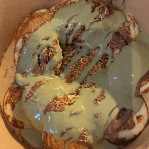 Dubai choclate mini pancakes