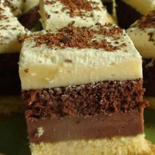 Chocolade en vanille cake