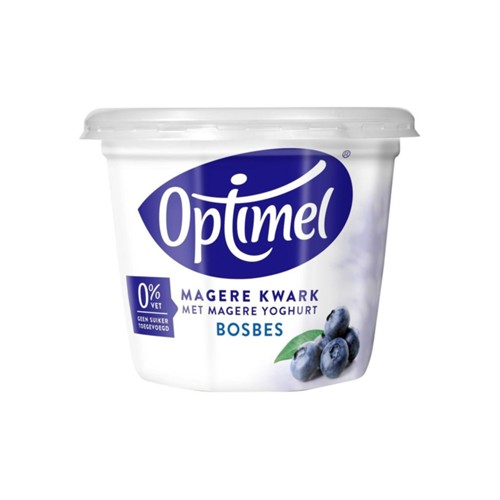 Optimel magere kwark bosbes 500 gram