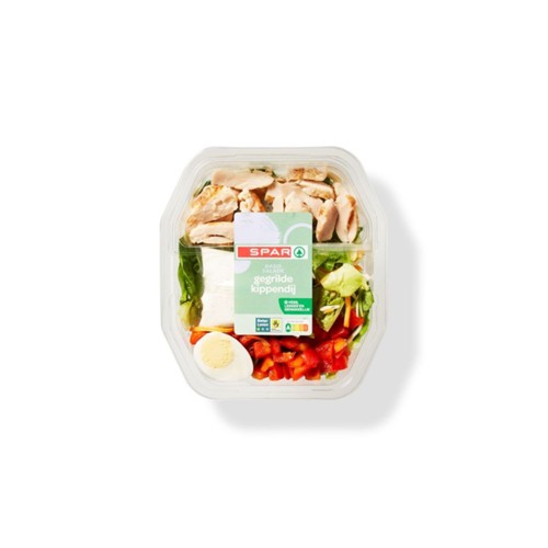 SPAR maaltijdsalade gegrilde kip bakje 450 gram