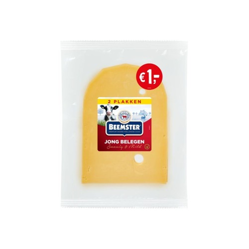 Beemster jong belegen 2-plakken 40 gram