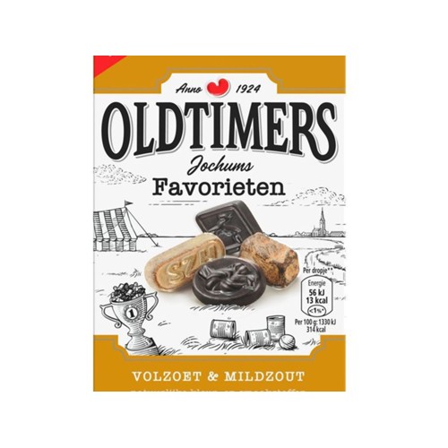 Oldtimers drop favorieten mix Doos 235 gr