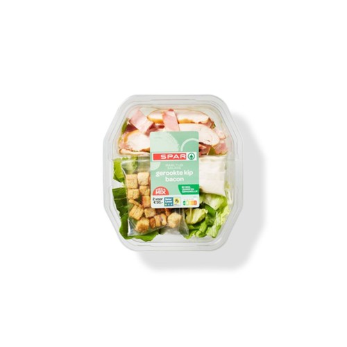 SPAR maaltijdsalade kip bacon bakje 400 gram