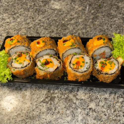Fried salmon roll 8 stuks