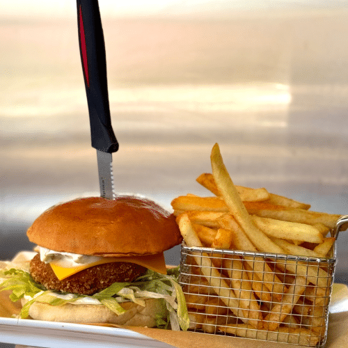 The North sea crunch burger menu