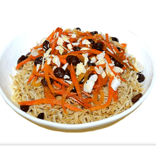 Qabili pulao met lamsschenkel