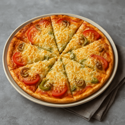Vegetable naan pizza