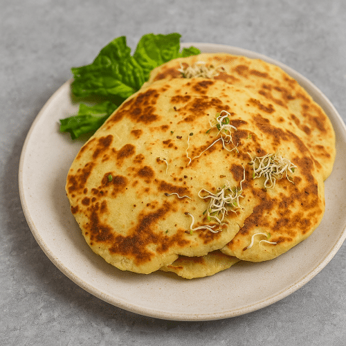 Kaas naan met raita salade