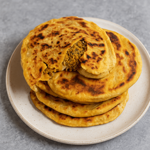 Keema naan met raita salade