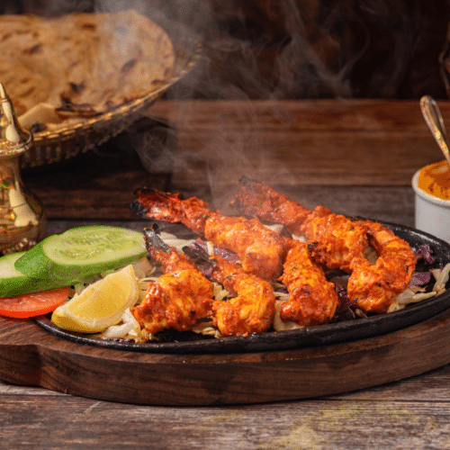 Tandoori king prawn rogon
