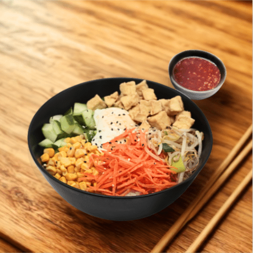 Bimibap fried tofu